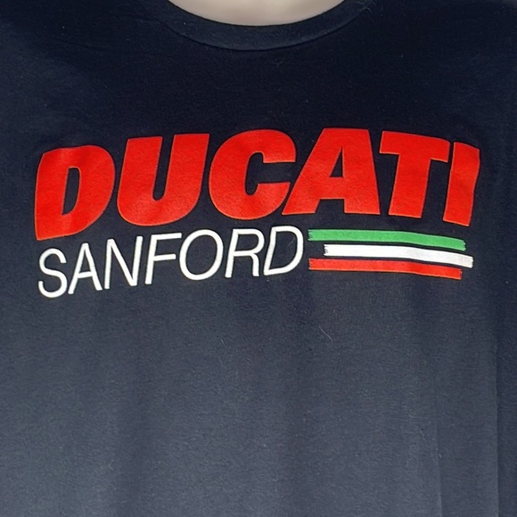 Ducati Motorcycle Black Rd White Green T Shirt - Picture 2 of 5